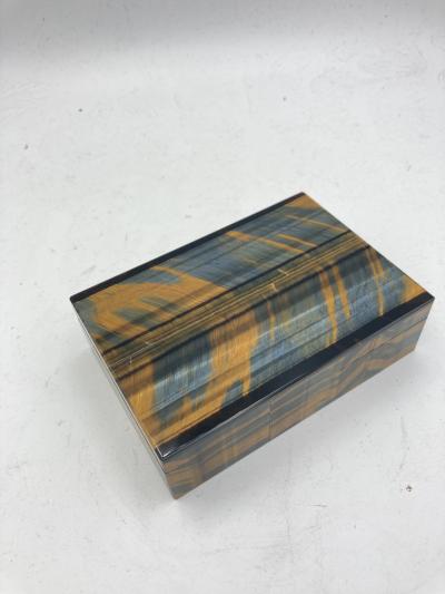 1970s Semi precious stone decorative boxe