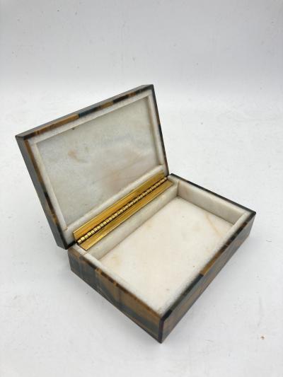 1970s Semi precious stone decorative boxe