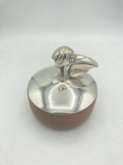 1970s Silver plated Pelican decorative boxe