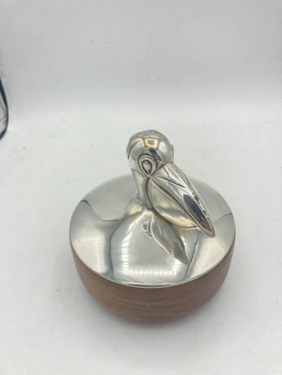 1970s Silver plated Pelican decorative boxe