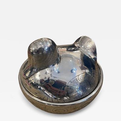 1970s Silver plated duck decorative box