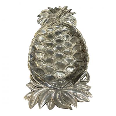 1970s Silver plated pineapple vide poche