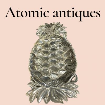 1970s Silver plated pineapple vide poche