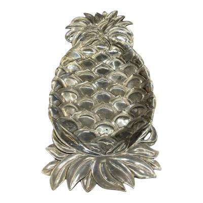 1970s Silver plated pineapple vide poche