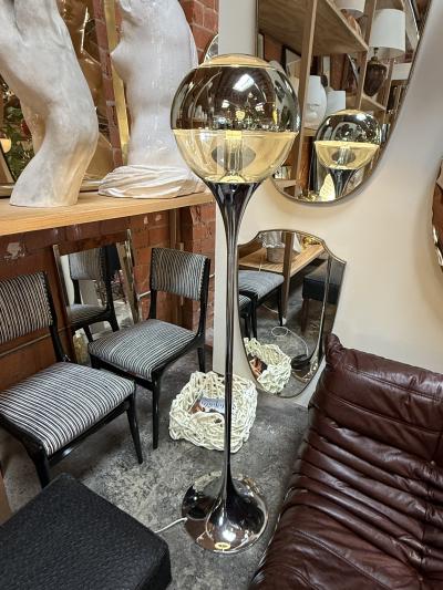 1970s Space Age Floor Lamp in Smoked and Amber Acrylic Italy