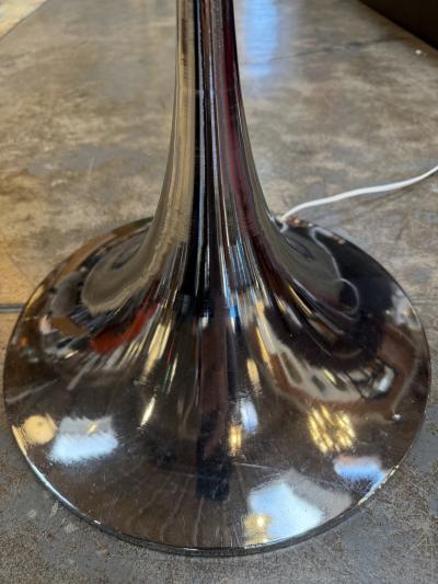 1970s Space Age Floor Lamp in Smoked and Amber Acrylic Italy