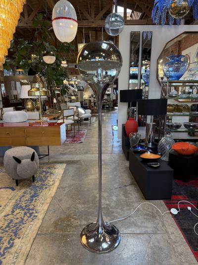 1970s Space Age Floor Lamp in Smoked and Amber Acrylic Italy