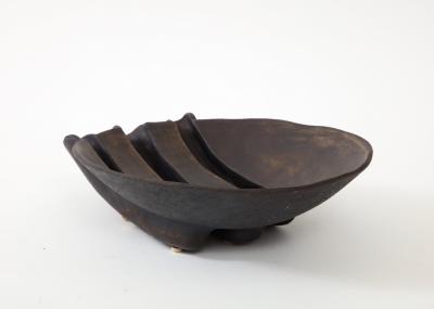 1970s Studio Made Modernist Pottery Brown Decorative Bowl