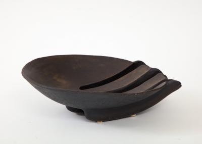 1970s Studio Made Modernist Pottery Brown Decorative Bowl