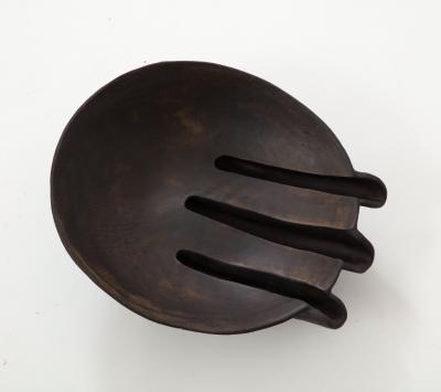 1970s Studio Made Modernist Pottery Brown Decorative Bowl