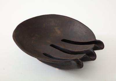 1970s Studio Made Modernist Pottery Brown Decorative Bowl