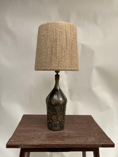 1970s Studio Pottery Ceramic lamp by Keraluc Quimper