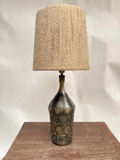 1970s Studio Pottery Ceramic lamp by Keraluc Quimper