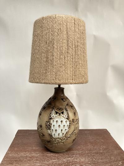1970s Studio pottery Hand made Ceramic lamp signed