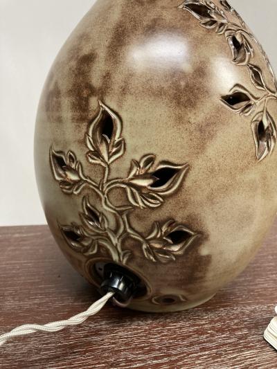 1970s Studio pottery Hand made Ceramic lamp signed