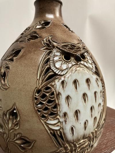 1970s Studio pottery Hand made Ceramic lamp signed