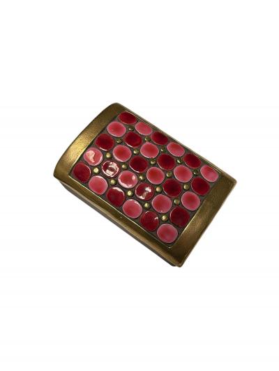 1970s Studio pottery ceramic Treasure box by Mith Espelt