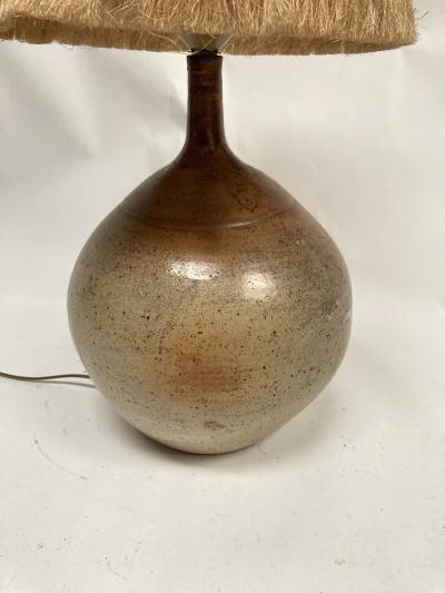 1970s Studio pottery ceramic lamp