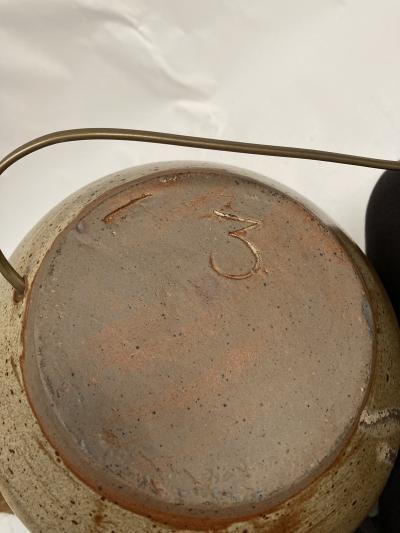 1970s Studio pottery ceramic lamp