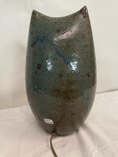 1970s Studio pottery owl night lamp By Alain Blanchard
