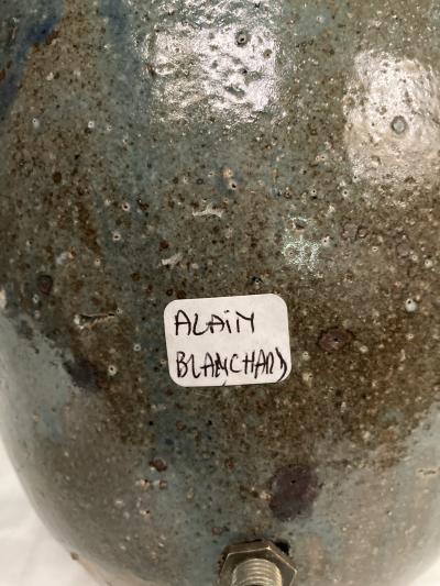 1970s Studio pottery owl night lamp By Alain Blanchard