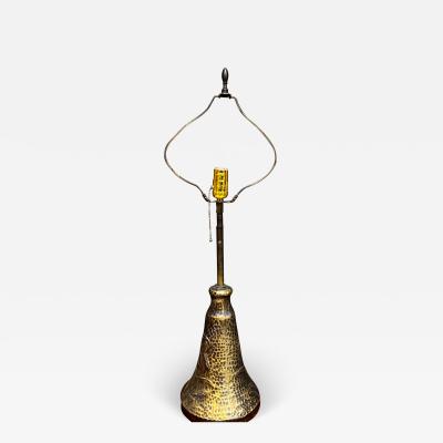 1970s Style Arthur Court Art Nouveau Faux Bronze Table Lamp