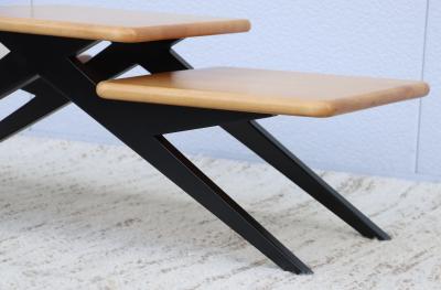 1970s Three Tier Maple French Coffee Table