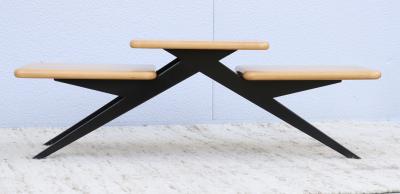1970s Three Tier Maple French Coffee Table