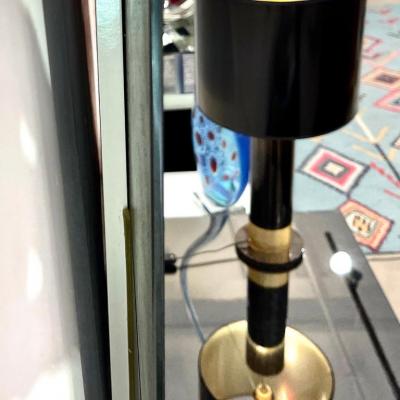 1970s Vintage Italian Geometric Diamond Shape Black Mirrored Plate Kite Mirror