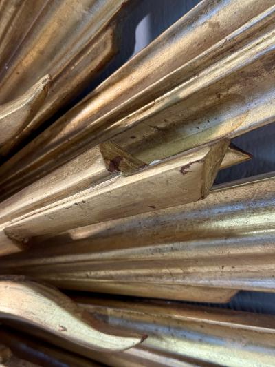 1970s Vintage Italian Sunburst Gilded Wall Mirror