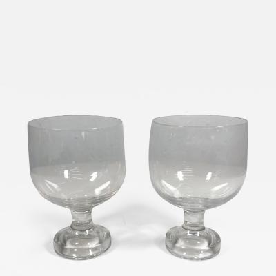 1970s Vintage Stemware Crystal Glasses Set of Two