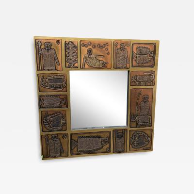 1970s Wall mirror designed by Jean Pierre Chevallier