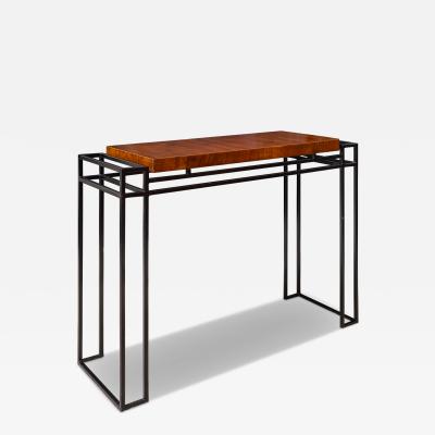 1970s Wood and Iron Italian Console
