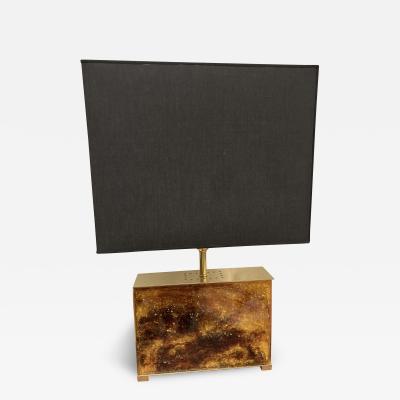 1970s crushed ice resin lamp by Marie Claude de Fouqui res