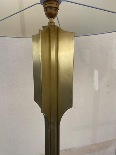 1970s modernist brass floor lamp