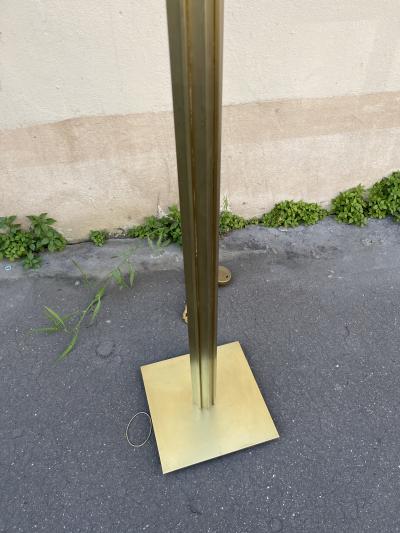 1970s modernist brass floor lamp