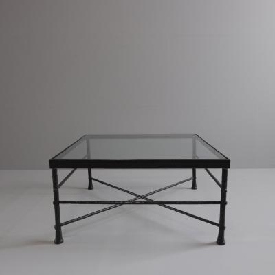 1970s riven iron coffee table France