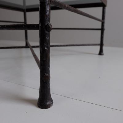 1970s riven iron coffee table France