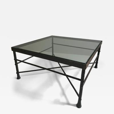 1970s riven iron coffee table France