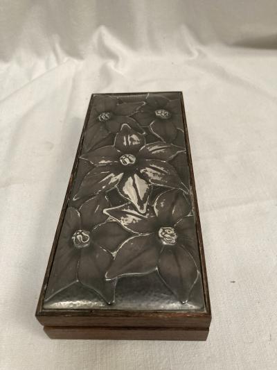 1970s silver and exotic wood boxe