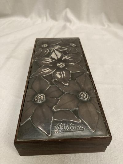 1970s silver and exotic wood boxe