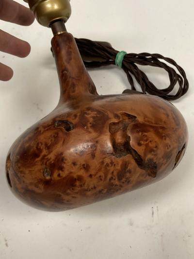 1970s small wood lamp