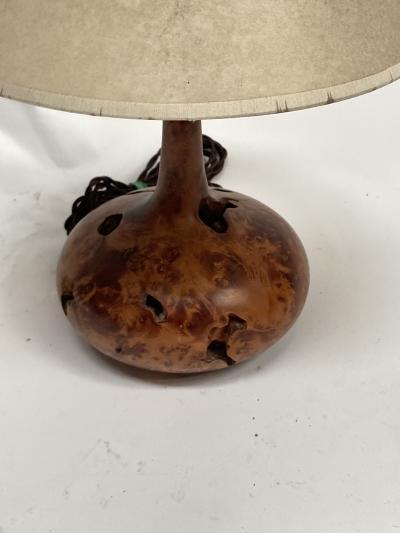 1970s small wood lamp