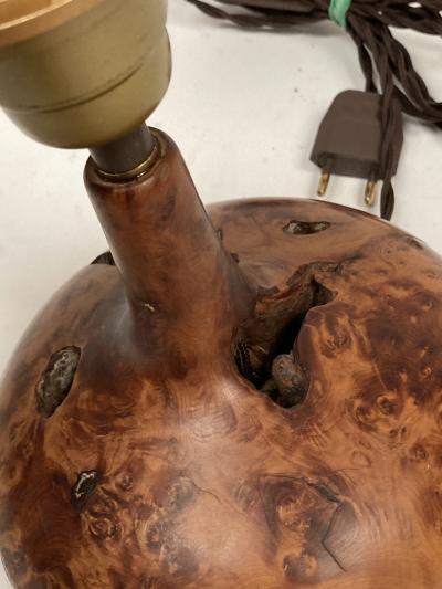 1970s small wood lamp