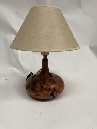 1970s small wood lamp