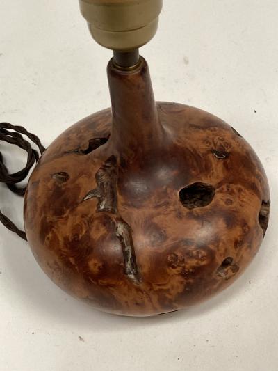 1970s small wood lamp