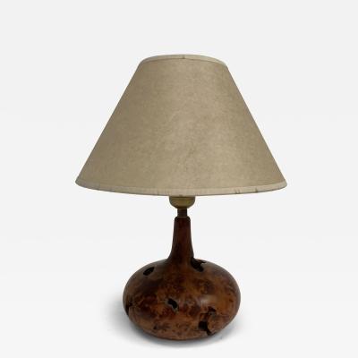 1970s small wood lamp