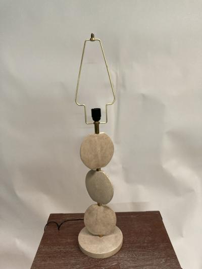 1970s three discs lampe fully covered with Shagreen