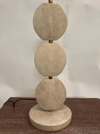 1970s three discs lampe fully covered with Shagreen