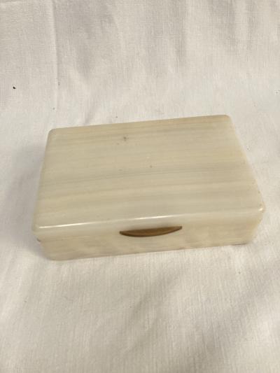 1970s white onyx boxe
